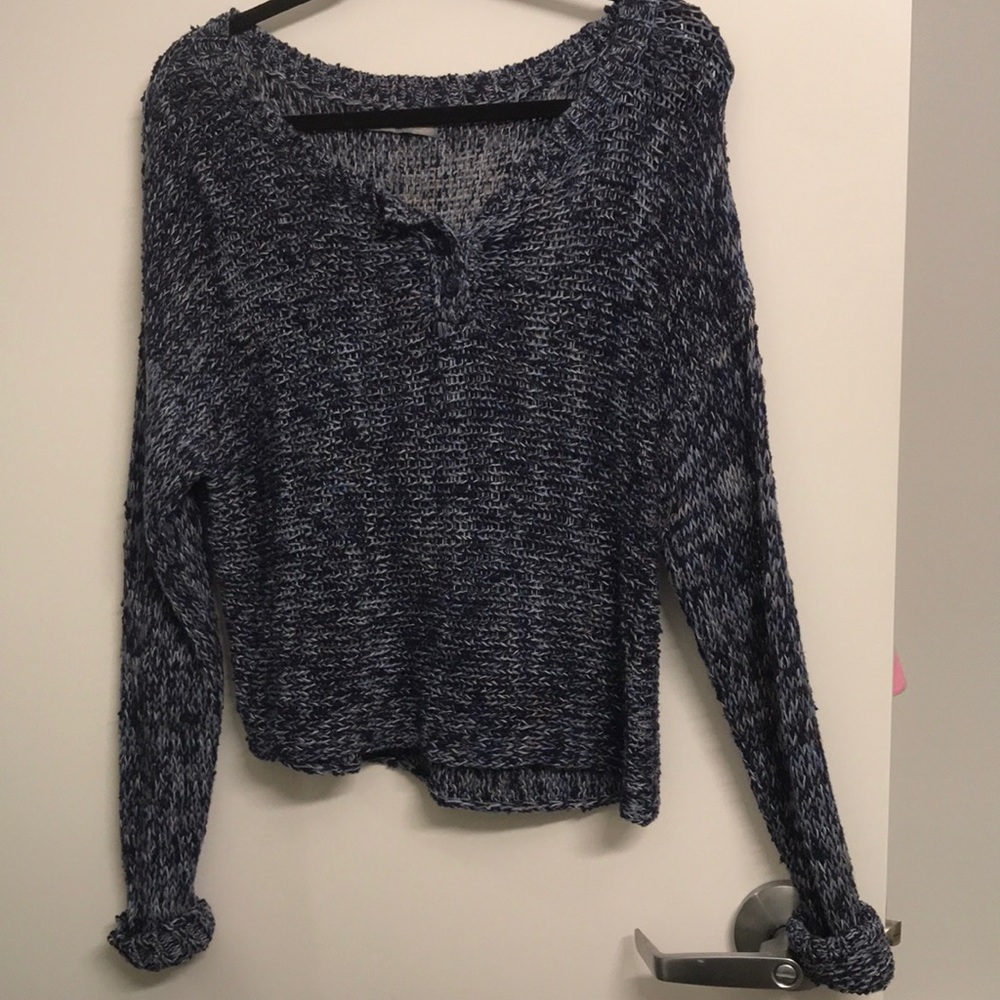 Blue knit sweater